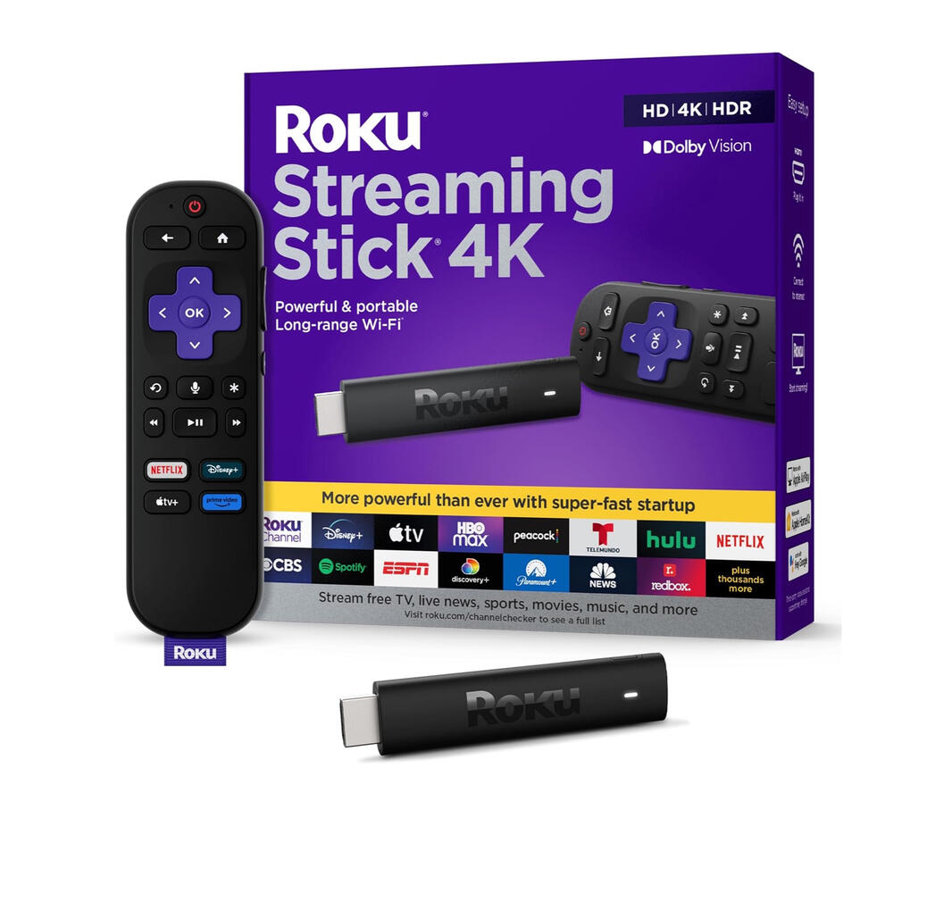 Roku Streaming Stick 4K - Dolby Vision &amp; Voice Remote ➥